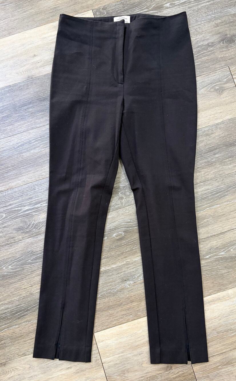 Anthropologie High Rise Skinny Pants Black Stretch Minimalist Size 8